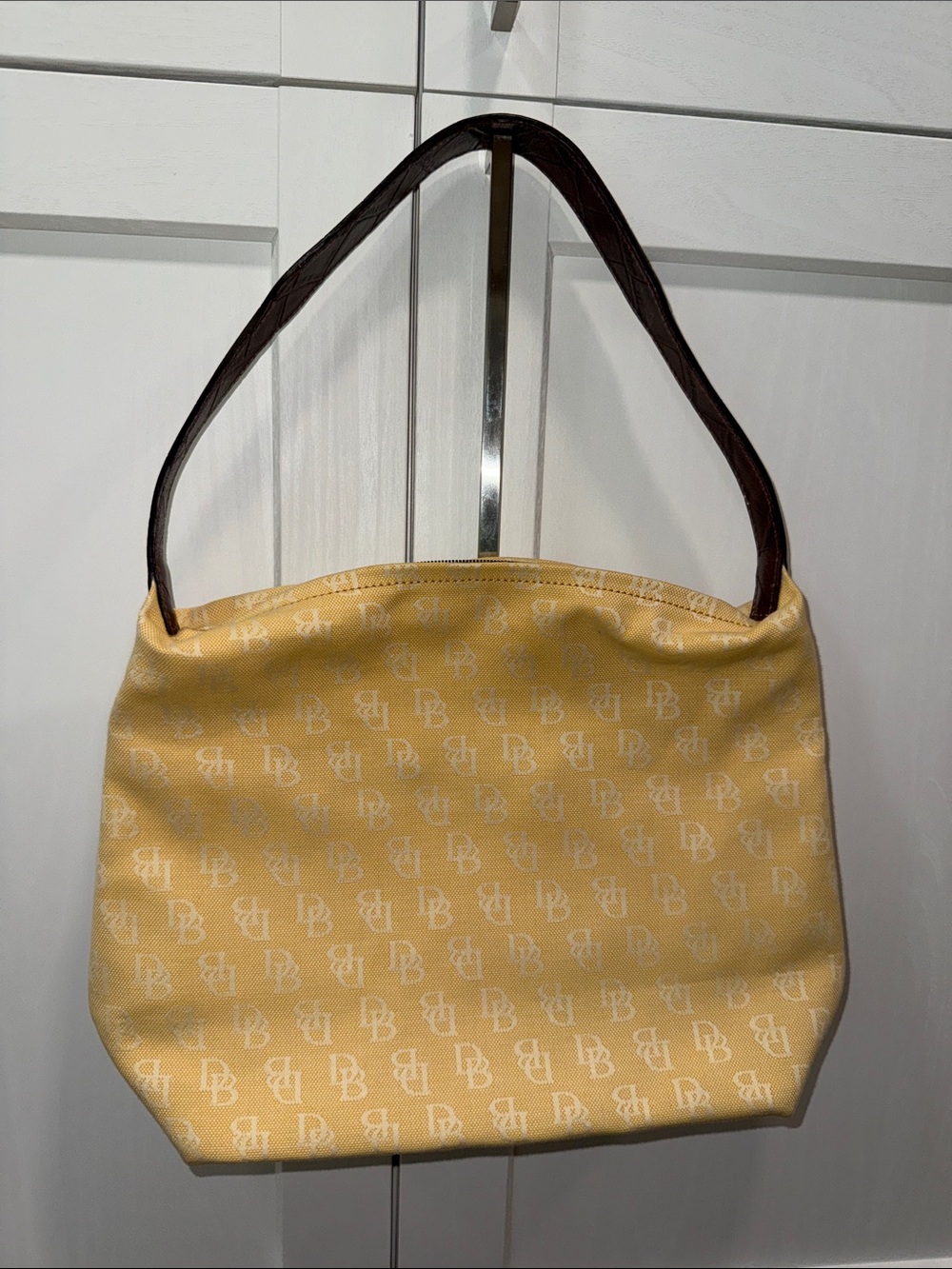 Dooney and Bourke Women's Yellow Monogram Shoulder Bag